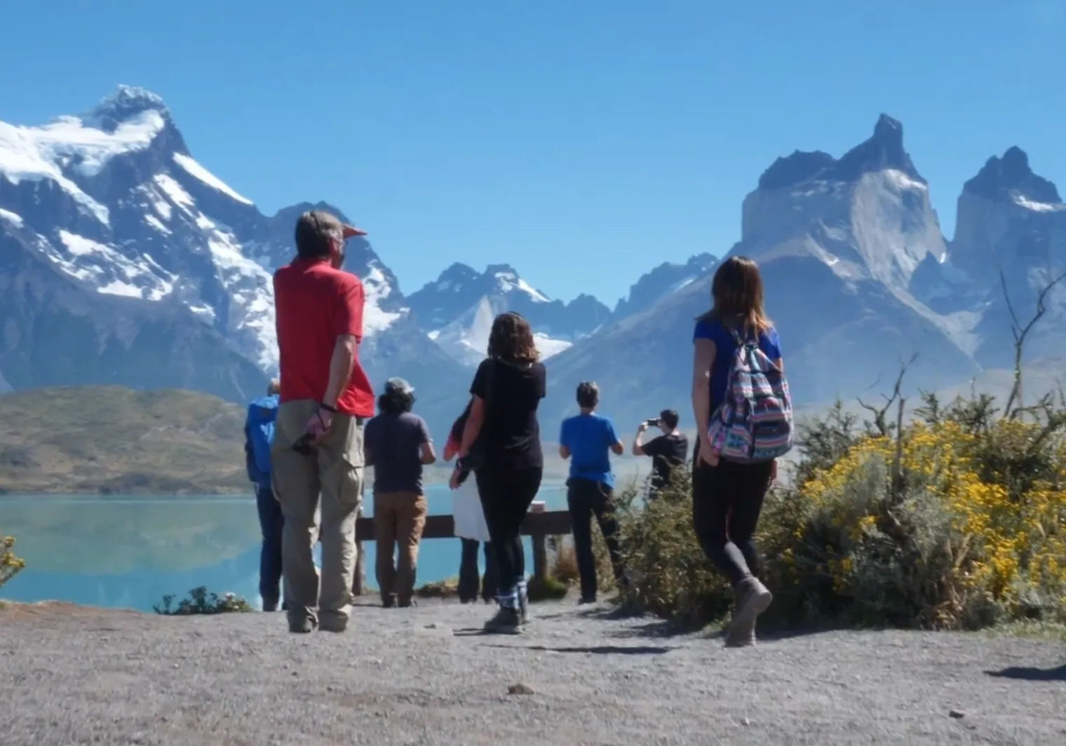 Lago glaciar patagónico visto desde el aire